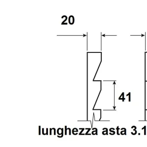 Weekendaanbieding Scaletta legno 20X12 TOULIPIER da 2.7 MT 4157