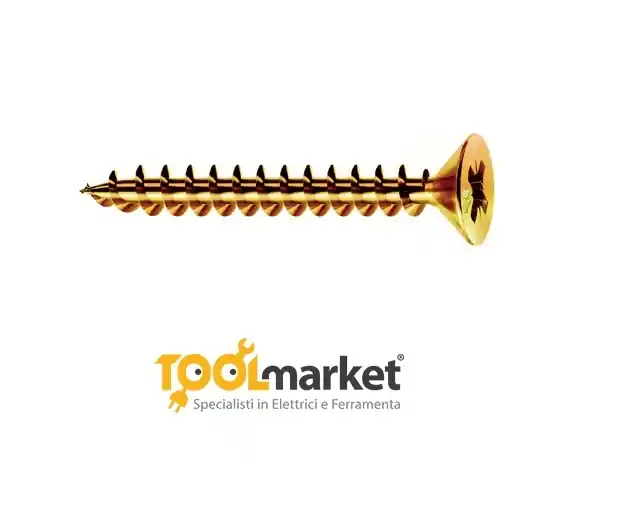 Viti per legno tropicalizzate zincatura gialla 4mm 4x30 pezzi 1000 22434 Lage Prijs