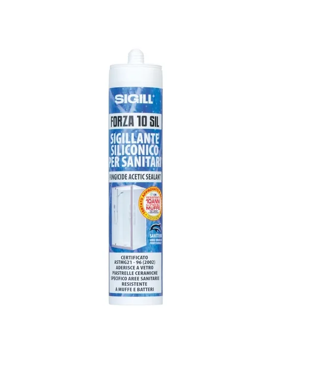 Korting Sigillante siliconico acetico antimuffa per bagni Sigill da ml 280 BIANCO 1342
