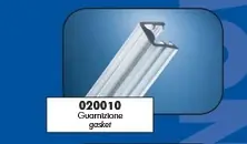 Kit per ante vetro a battente Gruppo Pozzi guarnizione trasparente da 2.50 mt 18582 Op = Op