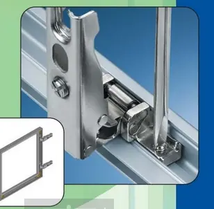 Kit per ante vetro a battente Gruppo Pozzi cerniera collo basso 18583 Merkproduct