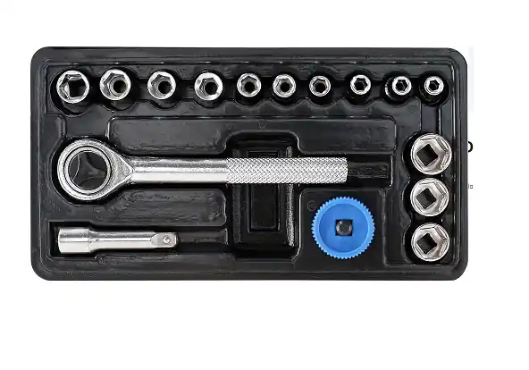 Bestel Nu Set chiavi a bussola da 1/4" da 16 pz Einhell 8833