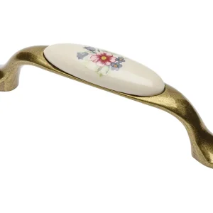 Alleen Vandaag Maniglia in porcellana con vari design GTV Bouquet di fiori 34019