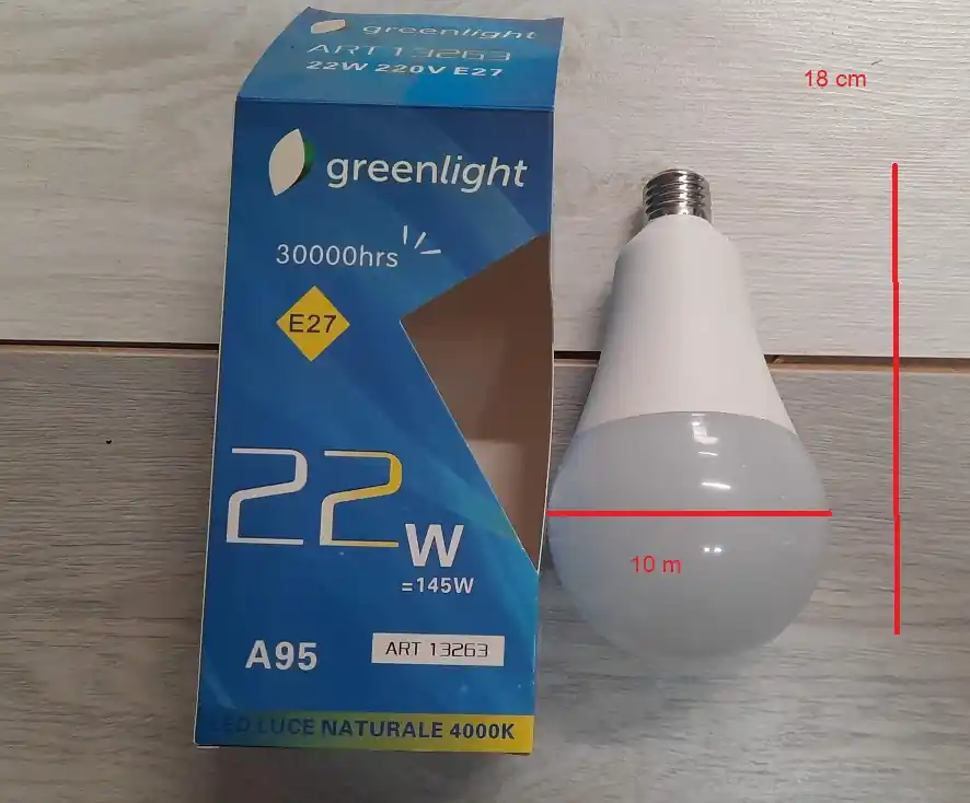 Lampada led goccia 22w E27 grande 21603 Hoge Kwaliteit