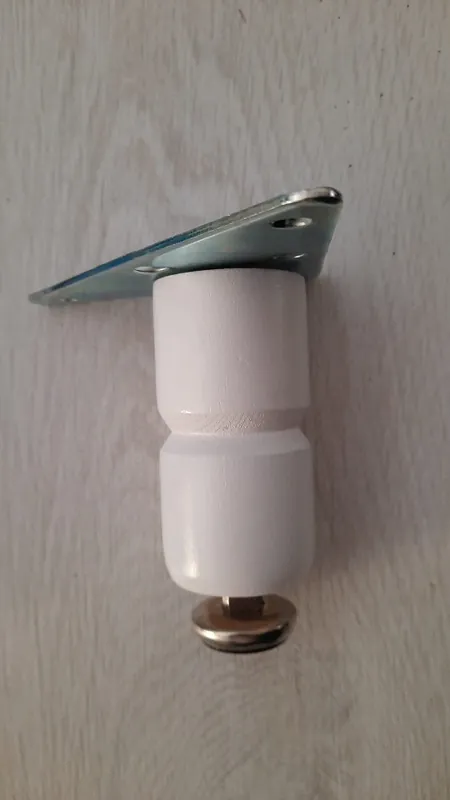 Piede in legno con piastra colore bianco cm10 10754 Actieprijs