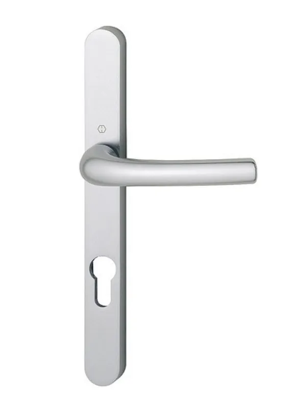 Nu Kopen Maniglia Tokio coppia con placca stretta foro YALE cromosatinato - HOPPE 6656