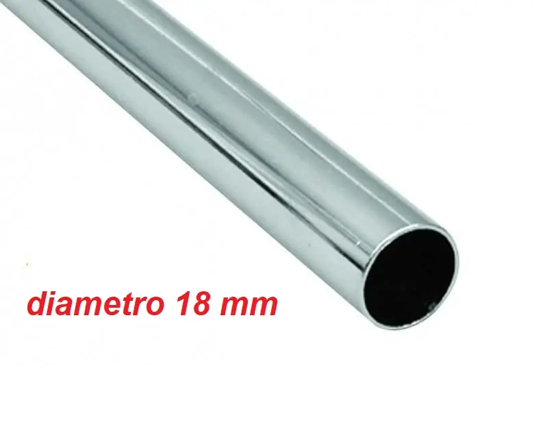 Bestseller Tubo arredo acciaio 18 mm cromo lucido da 3 mt 16365