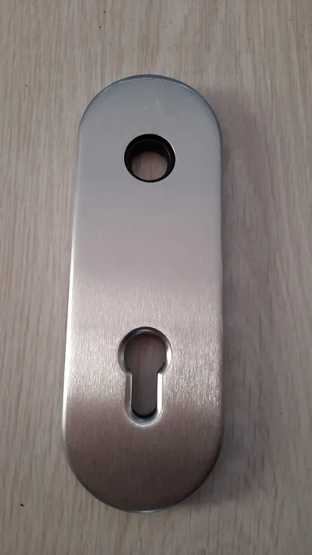 Kit placca 4502 KCS 65x187x8 mm a cilindro in ottone cromo satinato CS 5343 Weekendaanbieding