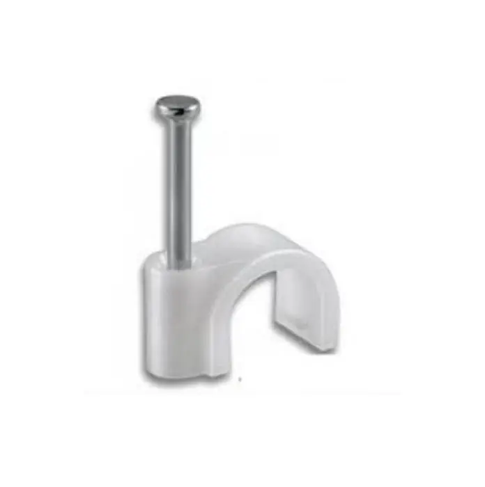 Graffetta fissacavo con chiodo Bianco conf da 100 pz 5mm 25417 -5 Dagaanbieding