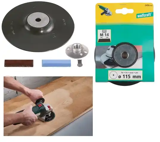 Platorello ø 115mm M 14 con dado Wolf 2450000 18862 Bestel Nu