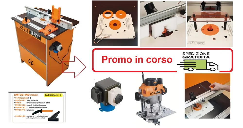 Gereduceerde Prijs Tavolo Industrio NEW con elettrofresatrice CMT7E+IND cmt7e + tavolo ind