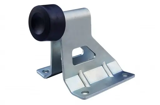 Op = Op Battente ferma cancello zincato con gommino per cancello scorrevole 6615