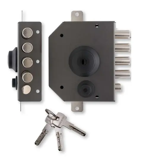 Serratura di sicurezza sovrapposta T1410.60 con chiave interna per porta in legno Destra 121 destra Exclusieve Aanbieding