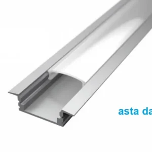 Profilo incasso in alluminio per striscia led da 2 mt con diffusore 6313 Nu Kopen
