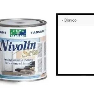 Gecertificeerd Smalto satinato inodore sintetico Nivolin 375 ml bianco 24513