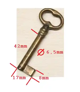 Op = Op Chiave per mobile anticata TIPO GROSSO 348020420T03 gambo 42mm 8996 da 42