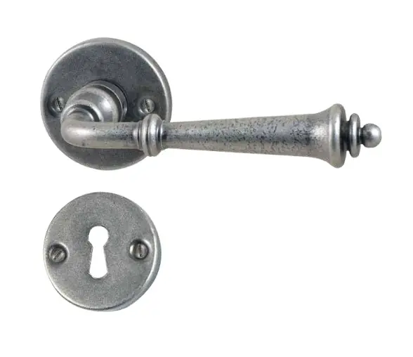 Actieprijs Maniglia FM316 Nm ferro forgiato argento antico FM316 Nm rosetta
