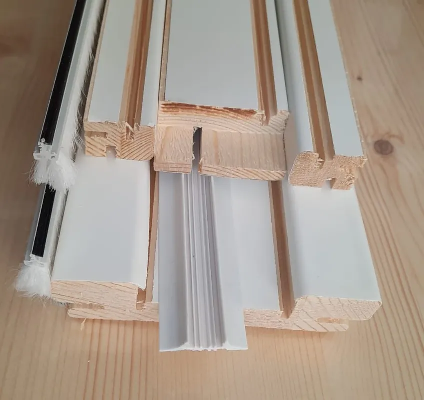 Kit Stipite Piatto Bianco per porte a scomparsa a scrigno 19377 Dagaanbieding
