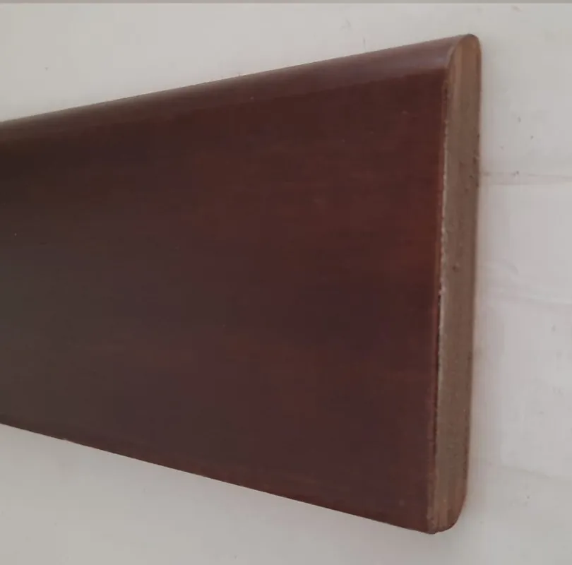 Express Levering Battiscopa legno 80mm in vari colori Noce scuro 20878