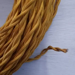 Populair Cavo treccia telato 2 x 0,75 color ORO elettrico 26039