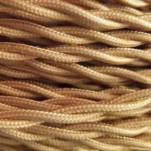 Cavo treccia telato 3 x 0,75 color ORO, AVORIO e MARRONE elettrico oro 21419 oro Flitsaanbieding
