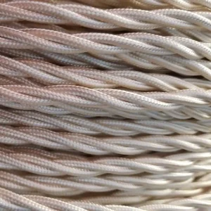 Cavo treccia telato 3 x 0,75 color ORO, AVORIO e MARRONE elettrico Avorio 26419 avorio Bestseller