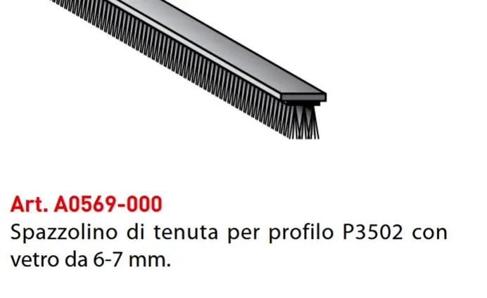 Direct Verzonden Kit per sistema ante vetri scorrevoli ALGO S Spazzolino nero 24731