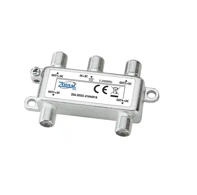 Partitore divisore 4 uscite out TV da interno 25004 Gecertificeerd