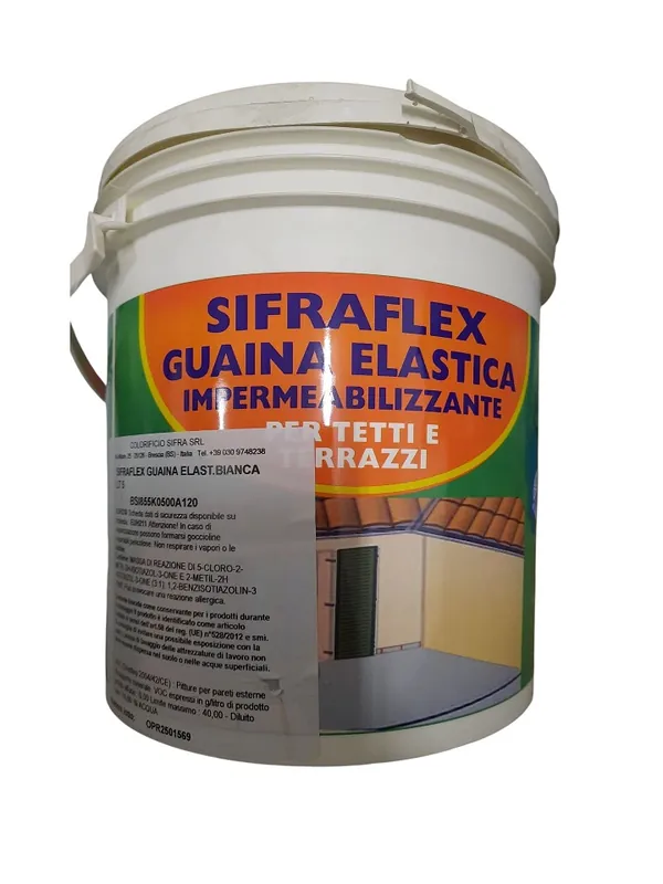 Guaina elastica impermeabilizzante lt 5 colore bianco SIFRAFLEX 1435 Merkproduct