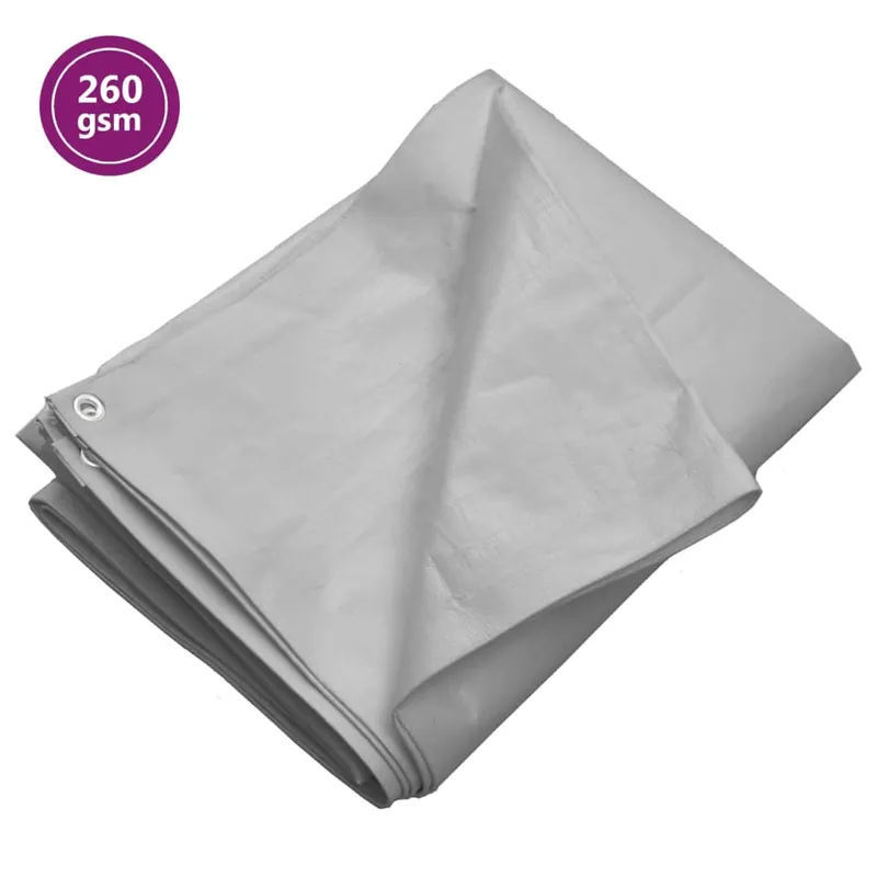 Snelle Levering vidaXL Telone 260 g/m² 2x3 m Grigio HDPE
