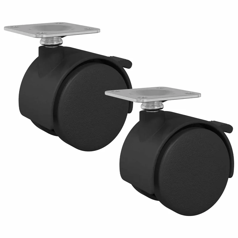 Express Levering vidaXL Ruota 2 pcs Nero 39,5 x 39,5 x 37,8 mm Acciaio e polipropilene