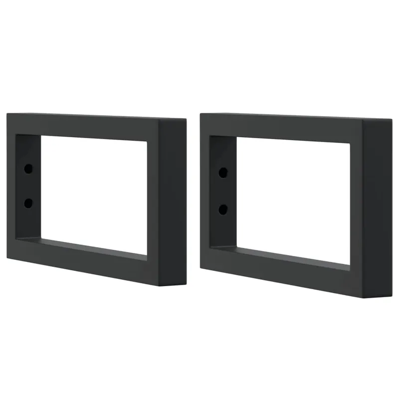 Aanbieding vidaXL Reggimensole per Lavabo 2 pz Nere Rettangolari in Acciaio