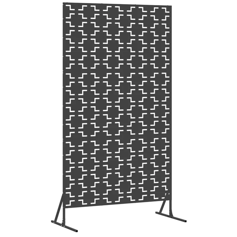 Koop Online vidaXL Schermo per Privacy 100 x 50 x 180 cm Acciaio Nero