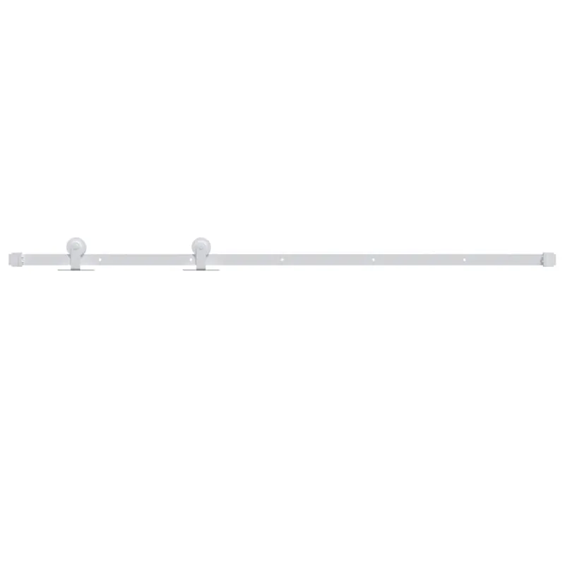 vidaXL Kit Accessori per Porta Scorrevole 183 cm in Acciaio Bianco Bestel Nu