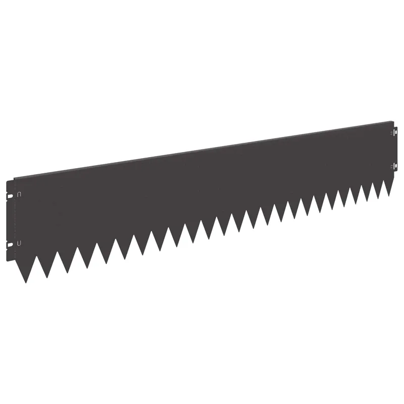 Fabrieksprijs vidaXL Bordura per Prato 20 pcs 103 x 20 cm Acciaio Nero