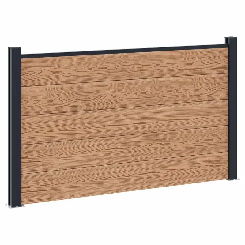 vidaXL Set di Recinzione 180 x 105 cm WPC e Alluminio Marrone Gecertificeerd