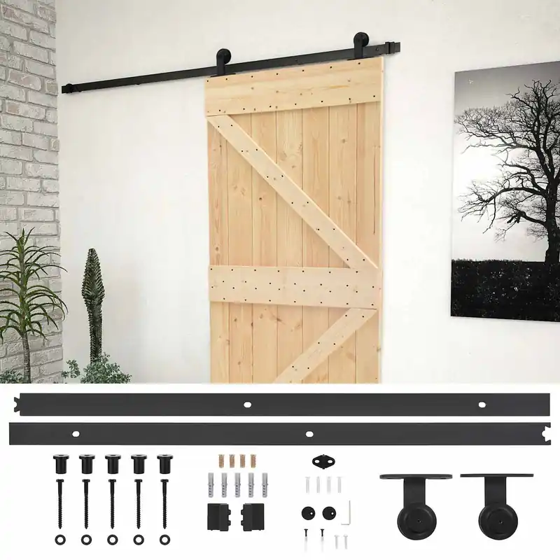 vidaXL Porta scorrevole Naturale e Nero 100 x 210 cm Rechtstreeks Van De Fabrikant