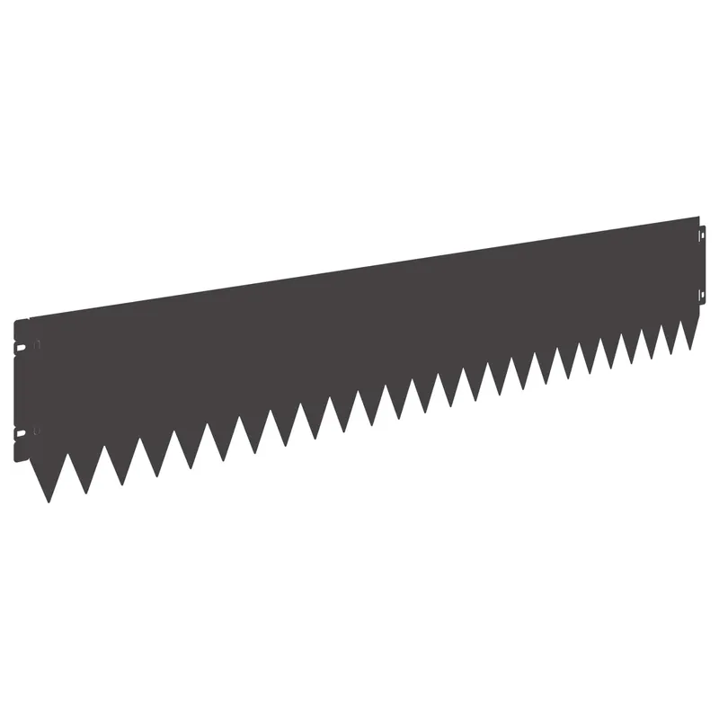 Gratis Retour vidaXL Bordura per Prato 30 pcs 103 x 20 cm Acciaio Nero