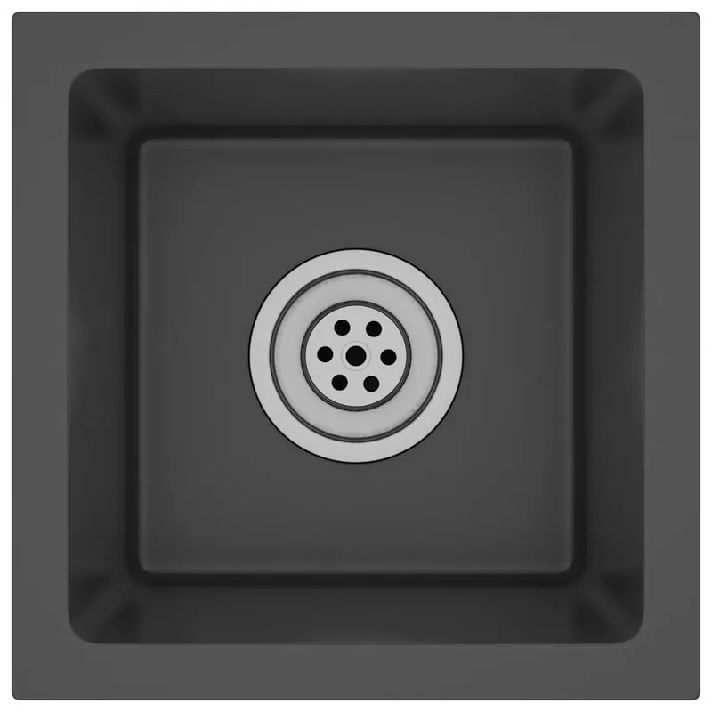 vidaXL Lavello da Cucina Artigianale Nero in Acciaio Inox Fabrieksprijs