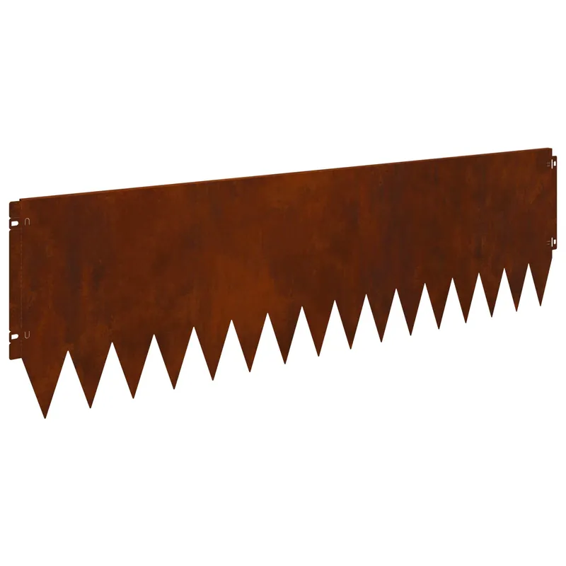 Veilige Betaling vidaXL Bordura per Prato 20 pcs 103 x 30 cm Acciaio Ruggine