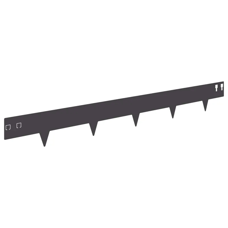 Koopje vidaXL Bordura per Prato 10 pcs 100 x 12 cm Acciaio Nero