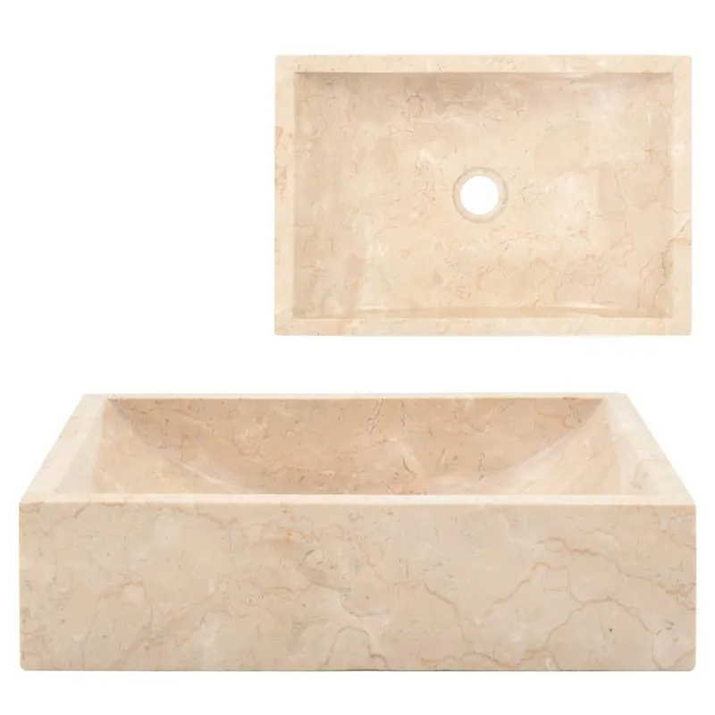 Hoge Kwaliteit vidaXL Lavello 45x30x12 cm Marmo Lucido Crema