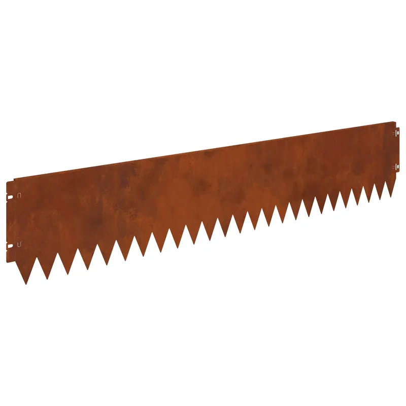vidaXL Bordura per Prato 30 pcs 103 x 20 cm Acciaio Ruggine Beste Prijs