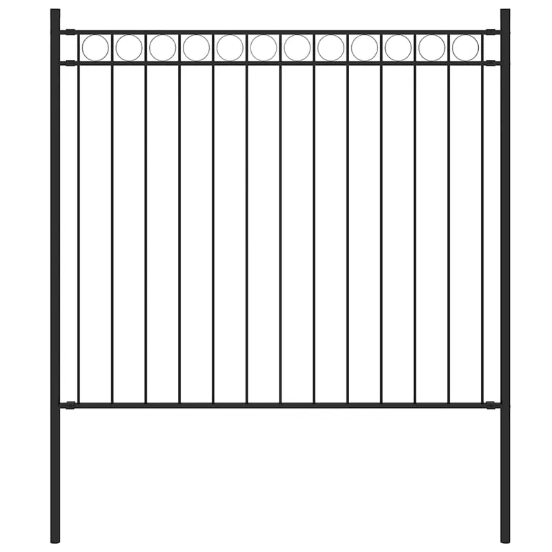 Aanbieding vidaXL Recinzione da giardino ASSEN in acciaio 1,7x0,8 m nera