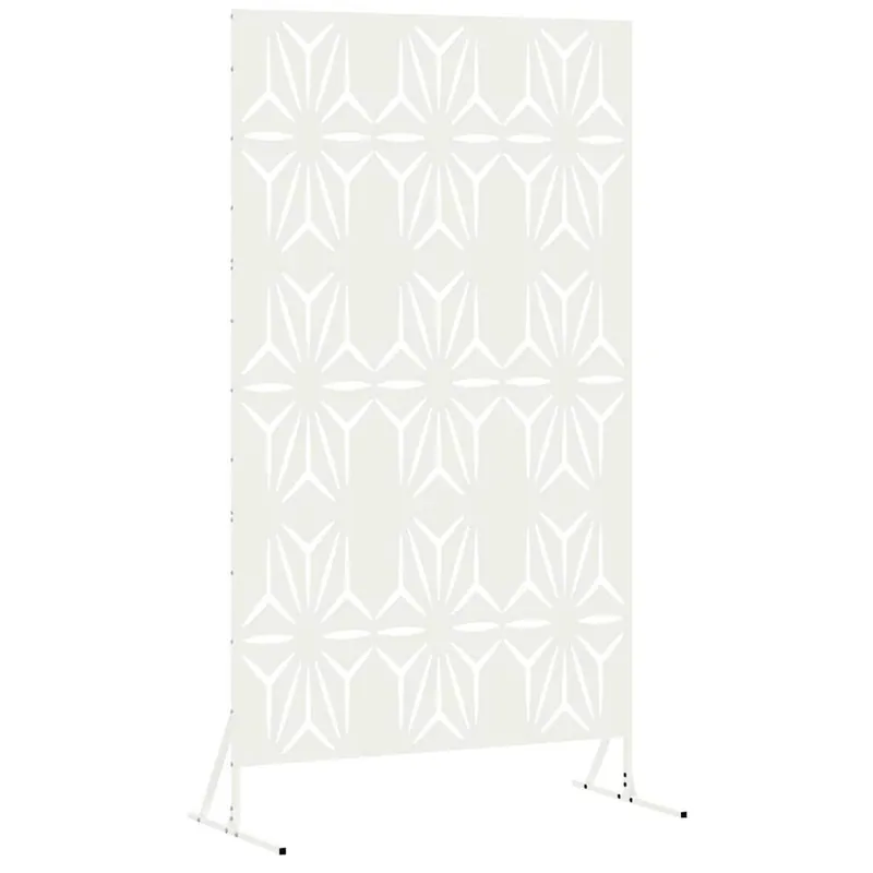 Op = Op vidaXL Schermo per Privacy 100 x 50 x 180 cm Acciaio Bianco