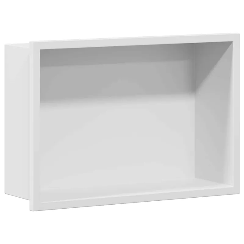 vidaXL Nicchia per doccia Bianco 30 x 20 x 9,5 cm Acciaio inossidabile Fabrieksprijs