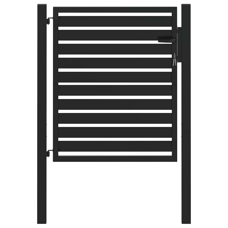 vidaXL Cancello da Giardino con Serratura Nero 100x100 cm in Alluminio Gereduceerde Prijs