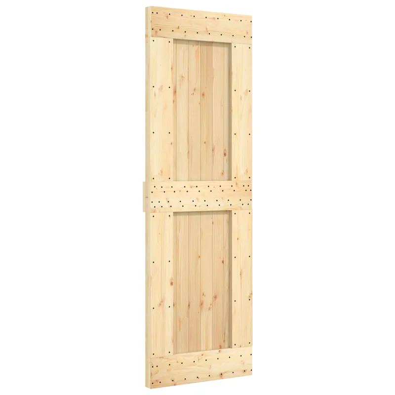 vidaXL Porta scorrevole NARVIK Naturale e Nero 70 x 210 cm (152,5 cm) Populair
