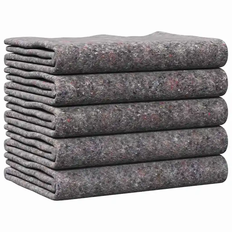vidaXL Coperte da trasloco 5 pcs Grigio 150 x 200 cm Tessuto Superprijs