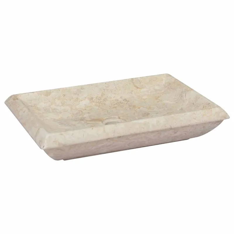 Direct Verzonden vidaXL Lavandino Crema 50x35x10 cm in Marmo